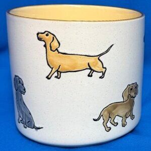 NEW DACHSHUND / DOXIE / WEINER DOG LARGE SIZE UTENSIL HOLDER / PLANTER PLANT POT